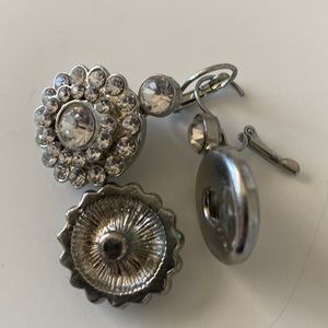 Crystal earrings Snap brand, silver